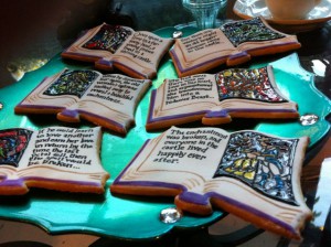 Closeup of the Beauty & the Beast Bookookies