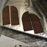 "Carved" Royal Icing Decoration on Front Doors & Balcony Doors