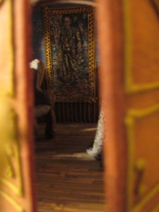 Peeking into the Attic Seance Room through the Balcony Doors (1 clue visible)