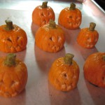 Painting the Flickering Fondant Pumpkins