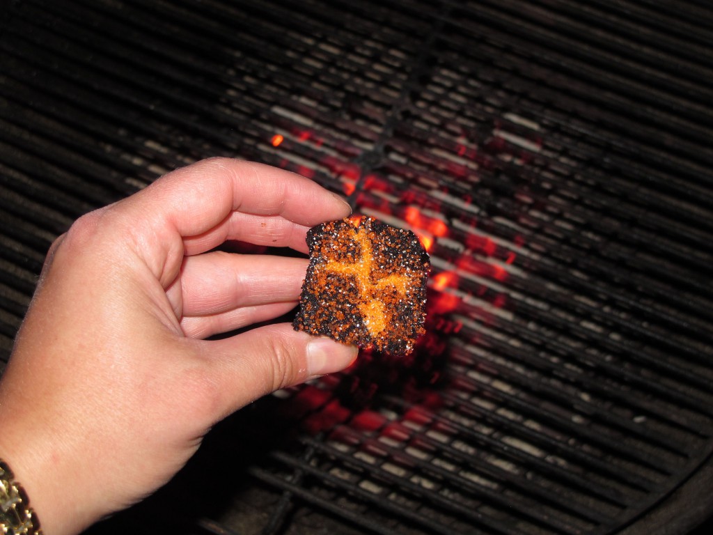 Brownie Briquette over real glowing coals