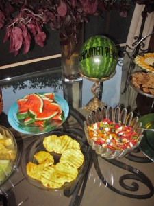 Grilled Watermelon, Grilled Pineapple, Fruit Salad and Forbidden Planet