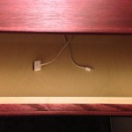 iDevices can charge hidden in the drawer