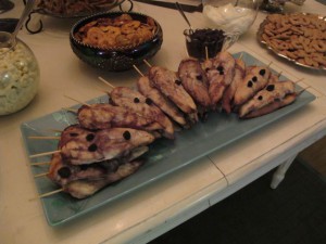Mrs. Peacock's Proof = Blueberry Balsamic Chicken Skewers