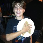 Kian modeled his unbaked Starfleetza as his commbadge :)