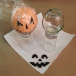 Jack O Lantern Cheese Balls using Fun Foam Faces