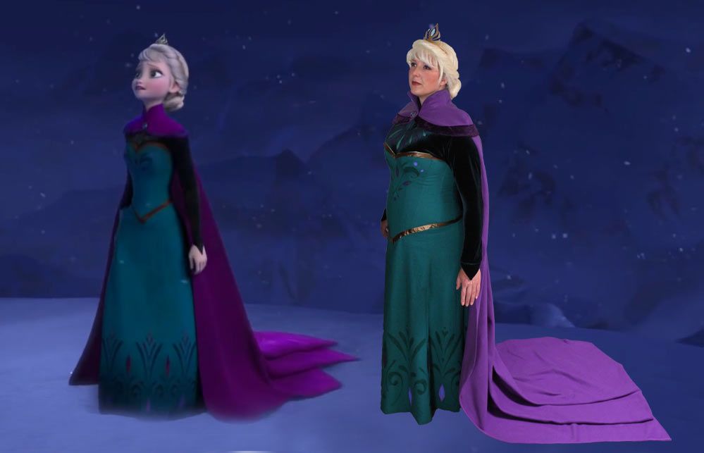 Elsa in her outlet coronation dress