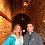 Webmistress Britta and Ghoulish Glen at the castle (by Scary Jerry)