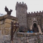 Gargoyles guarding the main castle entrance