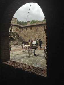 History Channel crew interviewing the castle owner