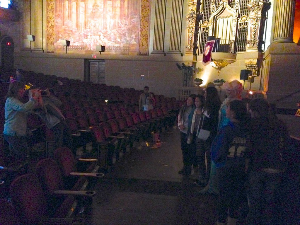 Taking photos with Elsa in the gorgeous Castro Theatre