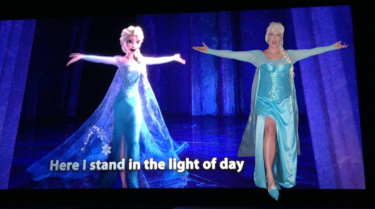Frozen Theatre  Queen Sing elsa Along for Castro Elsa shoes at queen the