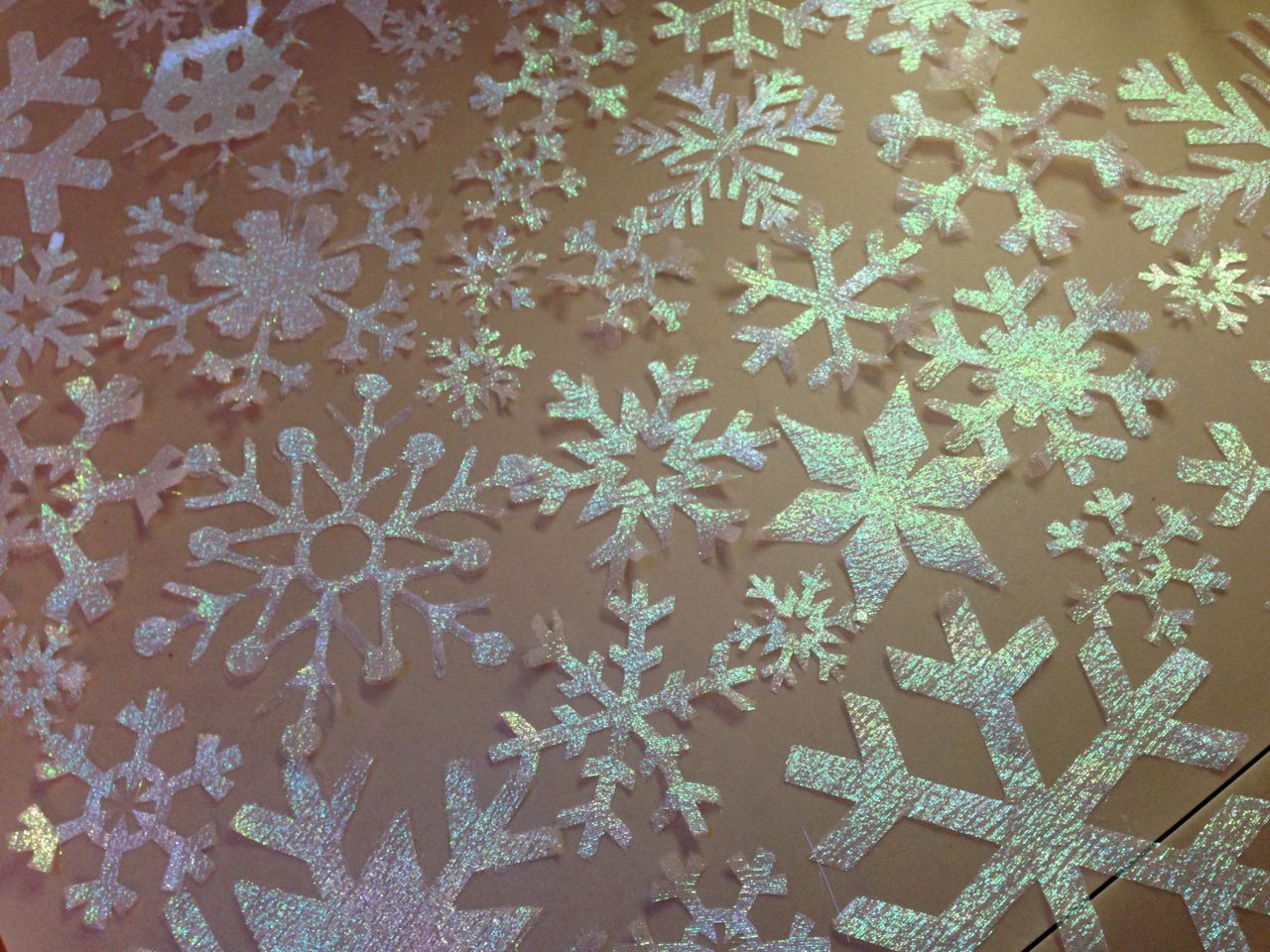 Iron-on Glitter Snowflakes