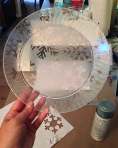 Finished Icy Snowflake Plate