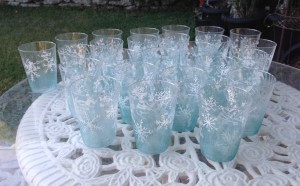 Finished Icy Snowflake Cups