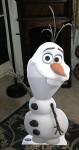 Olaf standee after trimming and reinforcing his twigs