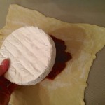 Setting the whole Brie round on the filling