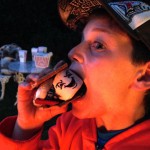 Chomping a Stay Puft S'more