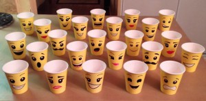 Hand drawn LEGO cups - every one is different!