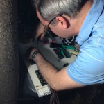Ghoulish Glen working on wiring