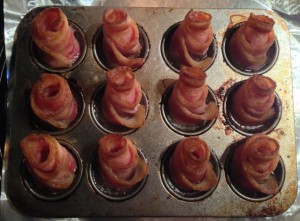 Bacon Roses after 30 minutes at 350F