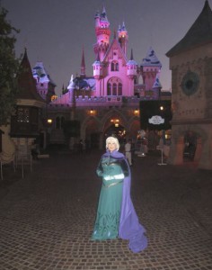 Queen Elsa at Sleeping Beauty's Castle