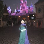 Queen Elsa at Sleeping Beauty's Castle - are those snowflakes? ;)