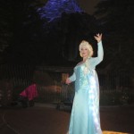 Elsa with the only icy mountain in Disneyland...the Matterhorn!