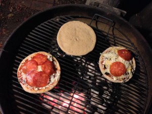 Pizzas on the grill - can you spot Baymax?