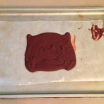 Extra melted chocolate becomes a birthday message plaque