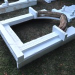 Adding levels for interest, including the old doorway arch