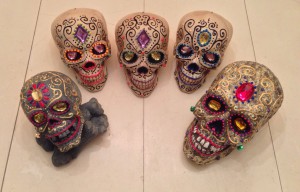 Last batch of decorated skulls