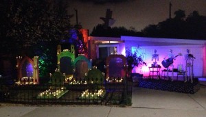 all LED lighting for the graveyard, including the candles!