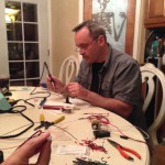 Ghoulish Glen at the soldering party assembly line