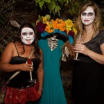 Carla & Erica with my front porch La Catrina