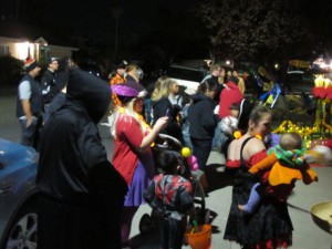 Nice big crowd watching our Day of the Dead show!