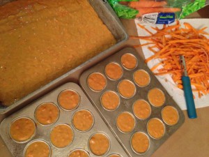 Making carrot cake from scratch...see all the peelings? ;)