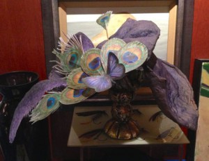 The final Wearable Edible Feathered Hat safely displayed at the birthday party!