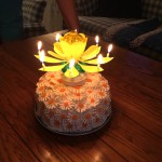 Successful spinning lotus candle!