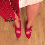 Even red shoes for Friday's festive outfit!