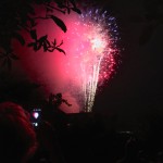 Mom taking a photo of the impressive fireworks!