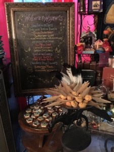 Full Hogwarts chalkboard menu with Chocolate Frog S'mores and Golden Snitches