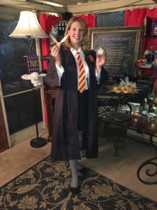 7th year Hogwarts student Britta show the new recipes Golden Snitches and Chocolate Frog S'mores to Prepare for the Cursed Child