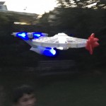 The USS Enterprise 1701-A drone complete with birthday bow on the bow! ;)