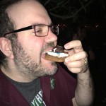 Ben enjoys is roasted Chocolate Frog S'more