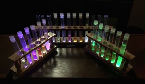 Three Lighted Test Tube Racks 