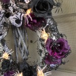 Closeup of my Victorian spider wreath