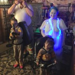Ultimate Costume Ghostbusters Family with glowing Ectoplasm Experiments