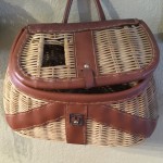 Vintage style wicker fishing creel