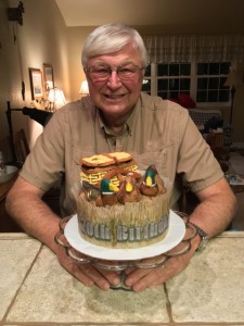 Vintage Outdoorsman Cake for Dad's 70th Birthday!